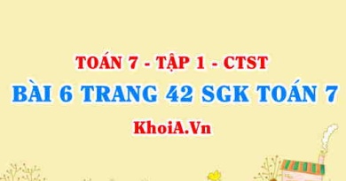 Bài 6 trang 42 SGK Toán 7 chân trời sáng tạo tập 1